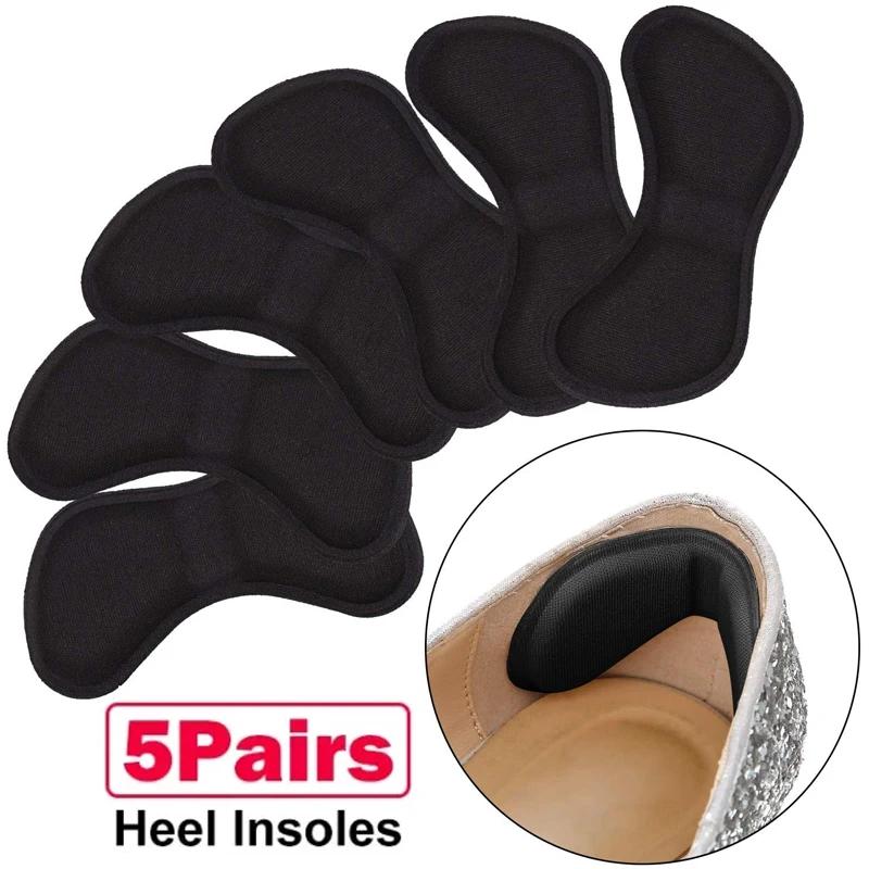 5 Pairs Heel Liners Feet Care Patch Pads Crash Heel Sticker Pain Relief Cushion Anti Wear Adhesive Insole Shoes Acce